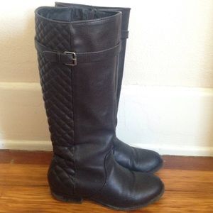 Lane Bryant Faux Leather Black Riding Boot