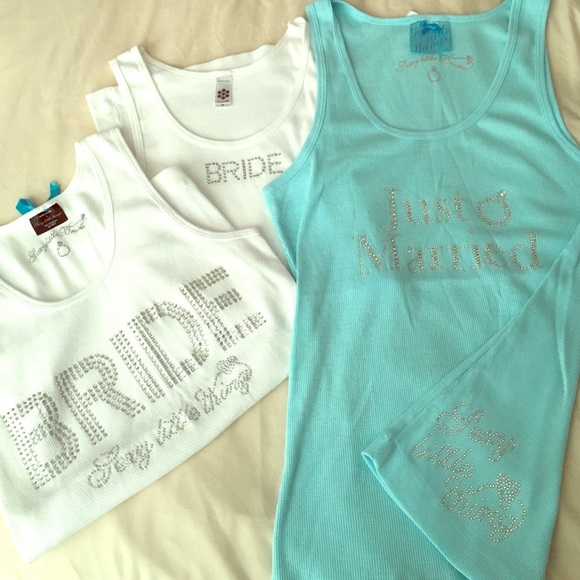 Bride Rhinestone Tank Tops, perfect for honeymoon!