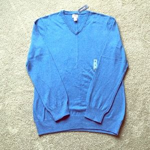 BNWT V neck blue mens medium sweater