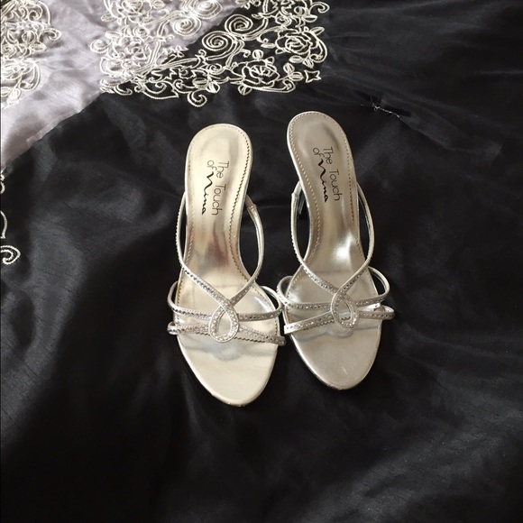 Silver Rhinestone heels