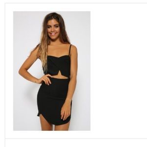 NWOT Black cut out dress