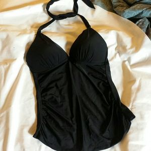 Black tankini top