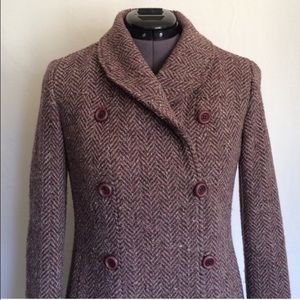 Adorable Frenchi herringbone pea coat!