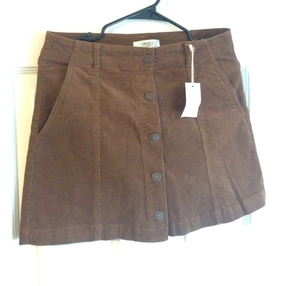 Forever21 M brown corduroy skirt