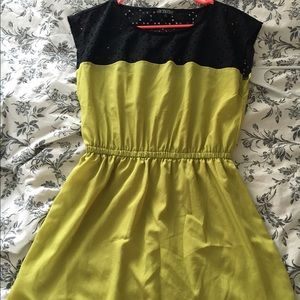 Modern Day Dress...Green and Black