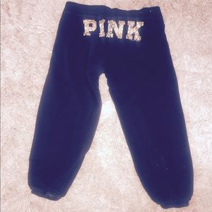 Victoria secret pink cropped sweatpants
