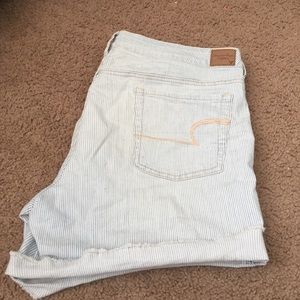 American Eagle Blue striped Midis