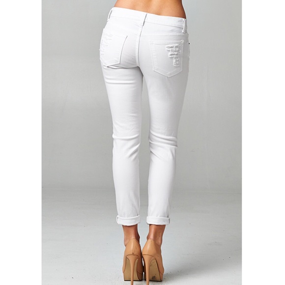 🆕LENA distressed skinnies - WHITE - Picture 3 of 4