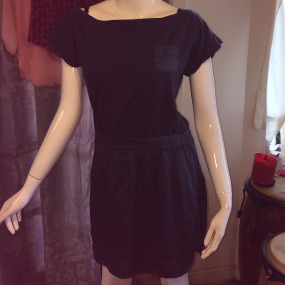 ZARA 💫HP! Navy Dress w Fiitted waist & pkt  RARE!