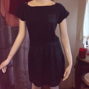 ZARA 💫HP! Navy Dress w Fiitted waist & pkt RARE!