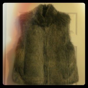 Reversible faux fur vest