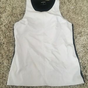 White leather express tank top