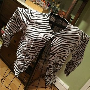 Zebra print cardigan