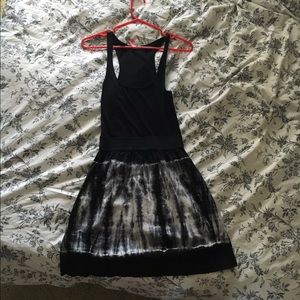 Black and Silver Tye Dye Dress