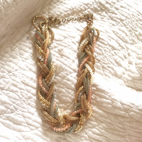 Statement Necklace -Threaded materials