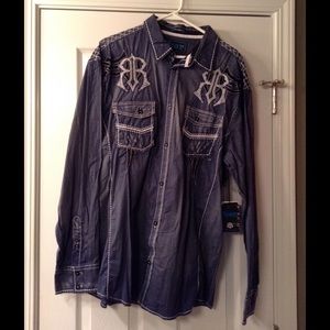 ROAR men's NWT button up woven
