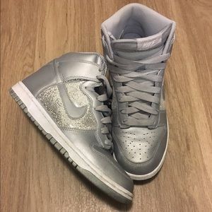 silver sparkly high tops