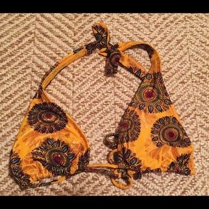 Yellow/Gold Boho Swim Top