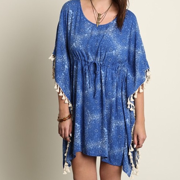Umgee+ Tassel Boho Dress Swim Cover Up - Picture 2 of 4