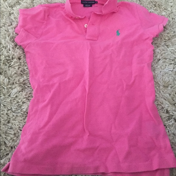 Women's Ralph Lauren pink collared polo - Picture 1 of 2