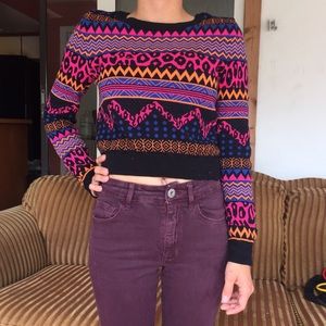 80's Styled Crop Sweater
