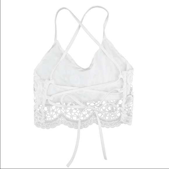 Sold • Laced Open Back Crop Top - Picture 2 of 3