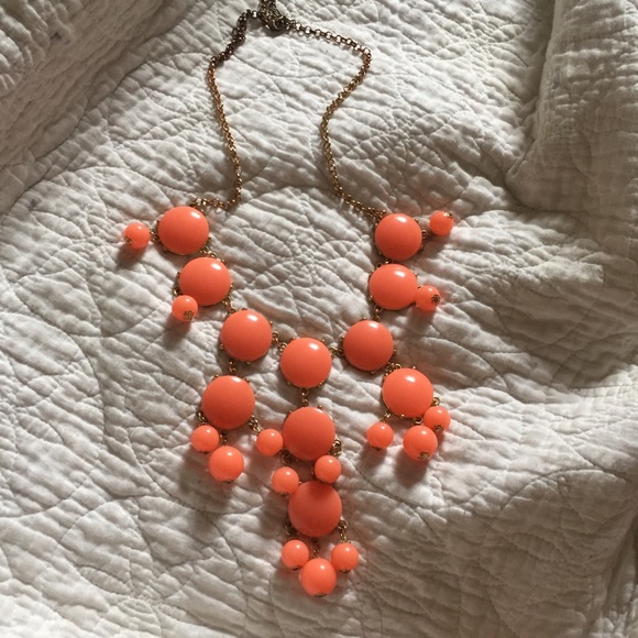 Bubble Statement Necklace -Orange