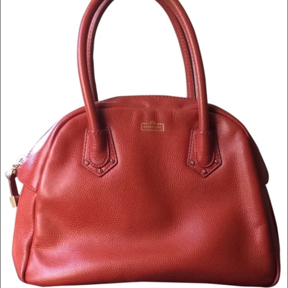 Henri Bendel red orange satchel - Picture 1 of 4