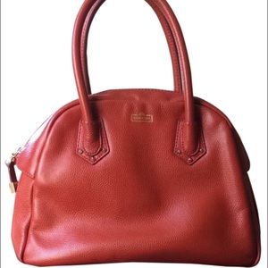 Henri Bendel red orange satchel