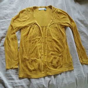 Sale: Anthropologie Mustard Knit Cardigan