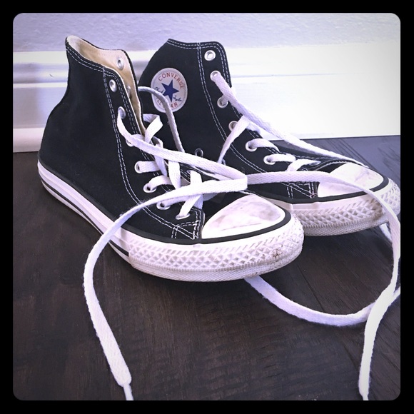 Converse black high tops