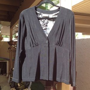 NWT Chicos black long sleeve top size 1