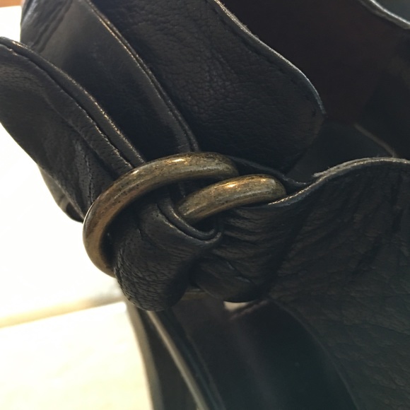 Black leather, Steve Madden peep toe - Picture 2 of 4