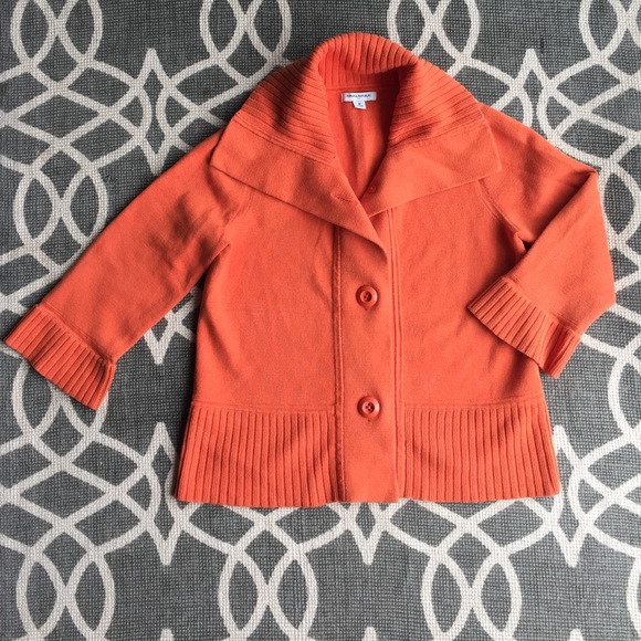 Banana Republic Orange Cotton Cardigan - Picture 1 of 4
