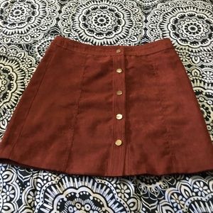 Burnt Orange corduroy skirt