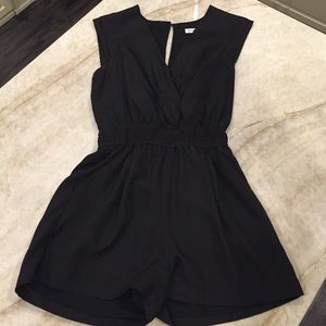 BCBG black short romper