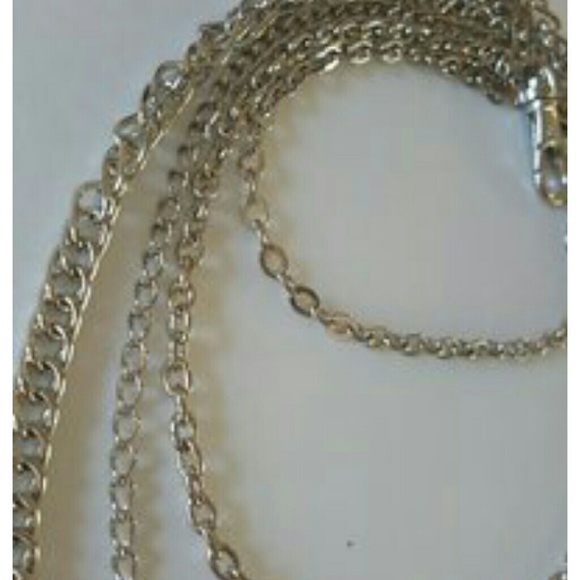 NEW Silver tone metal 4 row Jean chain - Picture 4 of 5