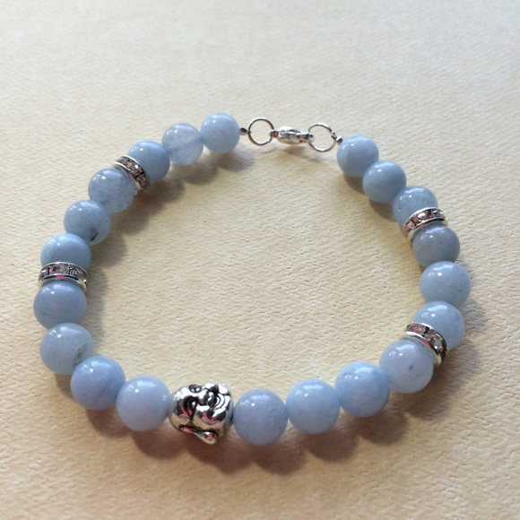 Chalcedony Beaded Bracelet
