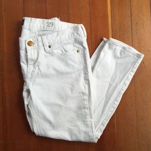 Cropped white J. Crew jeans! Perfect for spring