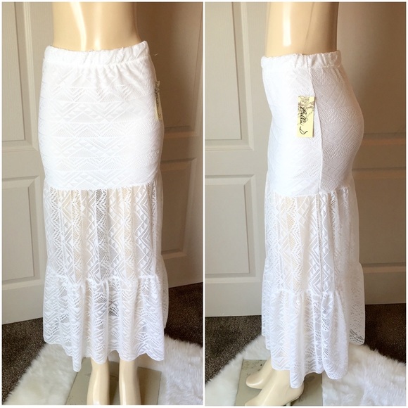 Dresses & Skirts - White Lace Maxi Skirt
