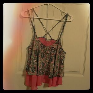 Pink Hollister crop top