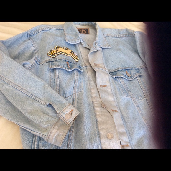 Hand painted and beaded Jean Jacket