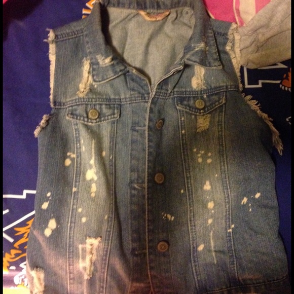 sleeveless jean jacket