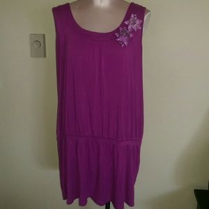 Fuschia Lane Bryant knit tunic top / minidress