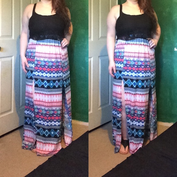 Tribal print maxi dress