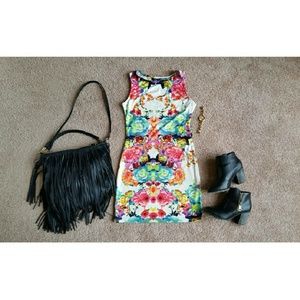 🌸 H&m floral bodycon dress