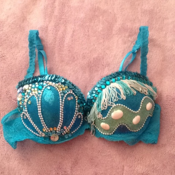 Blue Mermaid Rave Bra - Picture 2 of 4