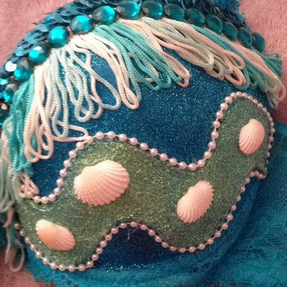 Blue Mermaid Rave Bra - Picture 3 of 4