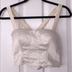 Charlotte Russe cream bustier