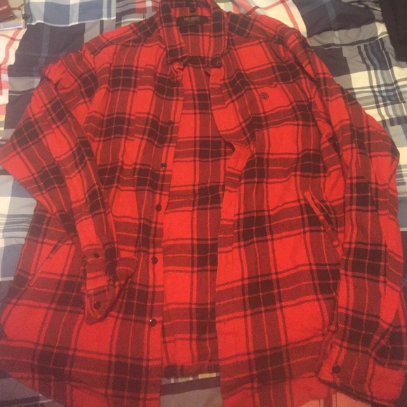 10Deep Sz: L Plaid Flannel Button Down Shirt